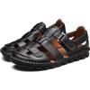ZHNSHM Sandali in pelle da uomo Scarpe da passeggio da pescatore casual traspiranti a punta chiusa