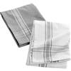 Douceur d'Intérieur, 2 Strofinacci (50 X 70 Cm) Cucina Grigio Cina, Cotone Riciclato Tessuto