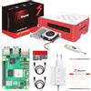 iRasptek Raspberry Pi 5 8GB RAM Starter Kit - Edizione OS-Bookworm da 64GB preinstallata(Custodia rosse e bianca)