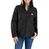 Carhartt Relaxed Fit Fleece Pullover Giacca in Pile, Nero, S Donna