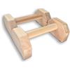 SUNWOOD Parallele basse in legno per calisthenics, piegamenti, verticale, L-sit, planche - 23,9x13x9 cm - Pronte per l'uso, nessun montaggio - in pino naturale resistenti, antiscivolo