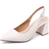 QUEEN HELENA Décolleté a Punta Chiusa Scarpe Eleganti con Tacco Basso Donna ZM9639 (Nero, 38)