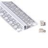 2m 4812 PROFILO DA INCASSO ALLUMINIO 2metri PER STRISCE LED CARTONGESSO PARETE