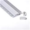 2m 6114 PROFILO DA INCASSO ALLUMINIO 2metri PER STRISCE LED CARTONGESSO PARETE