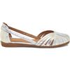 FRAU Ballerina ragnetto in pelle laminata Argento