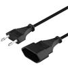 PremiumCord 230 V 5 m, Cavo Prolunga con Spina Europea E Presa Europea, Prolunga Cavo di Alimentazione per 230 V, Presa Spina, Colore Nero