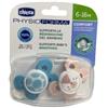 CHICCO (ARTSANA SpA) Chicco Succhietto Comfort Boy Silicone 6-16 m 2 Pezzi