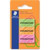 Staedtler - Gomme da Cancellare Neon, Set Cancelleria Scuola Università Ufficio e Cartoleria, Gomma da Cancellare Ideale per Materiale Scolastico e Cose per la Scuola, Cancella Facilmente, 3 Pezzi