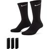 Nike Everyday Cush Crew 3Pr Calze Uomo, Nero (Black/White), 38-42