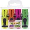 edding 7 mini evidenziatori - per uno stile luminoso - tascabile -ideale per bimbi - punta scalpello 1-3mm - Colori verde fluo, giallo fluo, arancio fluo, rosa fluo