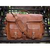 Fatto a mano Borsa in pelle per laptop messenger borsa valigetta fatta a mano uomo marrone...