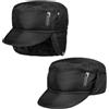 LIPODO Piumino Armycap con copriorecchie Uomo - Berretto Idrorepellente Foderato - Berretto da Uomo in Cotone - Cappellino Autunno/Inverno - Cappellino Invernale Nero XL (60-61 cm)