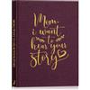 Lanpn Raccontami la Storia della Tua Vita Mamma, Diario guidato in Lino con 270+ Domande Festa della Mamma Compleanno Natale Regalo Libro dei Ricordi Madre Mom Story Book Journal, Viola, Inglese
