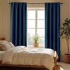 CUCRAF Tende oscuranti per finestre, con tasca per asta, isolamento termico, per camera da letto e soggiorno, set di 2 pannelli. 132 x 213 cm, blu navy