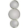 DRW Specchio da parete in metallo argentato 26 x 2 x 64 cm, INT. 2 x 16,5 cm e 1 x 23 cm