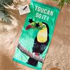 Catherine Lansfield Toucan Do It Telo mare in cotone, 76 x 160 cm, colore: Verde