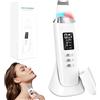 Yeerain Pulizia Viso Ultrasuoni, Skin Scrubber con 4 Modalità e Intensità Regolabile, Luce Rossa e Blu Spatola Professionale Punti Neri Rimozione Pulizia Profonda la Viso Peeling e Cura