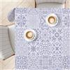 KP HOME Tovaglia In PVC Blu Grigio Lavabile - Quadrata 140x140 cm - Copritavolo Impermeabile Facile Da Pulire - Tovaglia Cerata Bianca Per Interni Ed Esterni, Stampa A Piastrelle Portoghesi