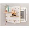 Generic Meter Scatola Contatore Elettrico Pittura Decorativa, Copertura del Quadro Elettrico A Parete in Legno, Scatola del Contatore Elettrico Decorazione Copertura di Protezione,D,40x30cm