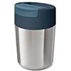 Joseph Joseph Sipp - Tazza da viaggio per caffè e the, Bicchiere termico con coperchio, a prova di perdite, riutilizzabile- 340 ml, Acciaio Inox