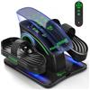 FOUSAE Ellittica Elettrico, 2 in 1 Pedaliera Elettrica, Esercitatore per Gambe Elettrico per Anziani con 15 Velocità Regolabili, Cross Trainer da Seduti con Telecomando e Tappetino Antiscivolo