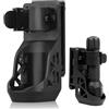 SQLJYU Ruotabile a 360 Gradi Porta Torcia Cinturone, Porta Guanti Cinturone Nero, Supporto per Torcia Tattica Militare, per Torce da 22-32 mm Fondina per Torcia