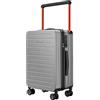 British Traveller Valigia Trolley Bagaglio a Mano Leggero da Trasportare Bagaglio da Cabina Rigido con 8 Ruote e Serratura TSA, 57,7 x 37,8 x 23 cm(Grigio)