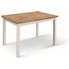 KONTE.DESIGN Tavolo POSITANO in legno effetto rovere e gambe bianche, allungabile 140X80 cm - 220x90 cm