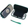 PERFECTSIGHT Custodia per Nintendo Switch OLED - Rigida da Viaggio Con 12 Slot per Carte di Gioco, Protettiva per Console NS Zelda e Accessori - Bianco Lacrime del Regno