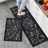 Fecialy Set di tappeti da cucina 2 pezzi, tappeti e tappetini antiscivolo lavabile cucina Runner Rug 43x75+43x120CM tappetino per corridoio ingresso lavanderia Inoltre