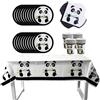 Fuwraixis 61 stoviglie per festa a tema panda, stoviglie per panda in bianco e nero, stoviglie per feste di compleanno per bambini, tovagliolo tovaglia di carta bicchieri e piatti set di stoviglie