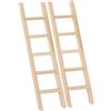 KONTONTY 2 Pz scala della casa delle bambole giocattoli legno giocattoli di legno miniature per l'artigianato modello di scala delle fate mobili da scale mini accessori per la casa