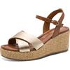 MARCO TOZZI sandalo da donna morbido plantare Feel Me fodera interna morbida estivo, arancione (MANGO COMB), 39 EU