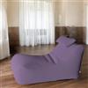 Talamo Italia - Pouf Abuli, Poltrona multiuso, Poltroncina sacco, Pouf poggiapiedi, Made in Italy, 70x120 h65 cm, Viola