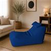 Talamo Italia - Pouf Abuli, Poltrona multiuso, Poltroncina sacco, Pouf poggiapiedi, Made in Italy, 70x120 h65 cm, Blu