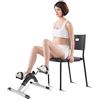 GLIT Mini Velo Appartamento Pieghevole Mini Bicicletta Appartamento per Recupero Braccia e Gambe, Mini Esercizio Bike con Schermo LCD, Resistenza Regolabile, Ideale per Anziani (Argento)