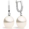 Secret & You Orecchini pendenti con perle coltivate d'acqua dolce 10-11 mm Secret & You Argento sterling 925 - Disponibili in diversi colori naturali bianco, rosa e arancione e trattati grigio e nero