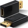 Retoo Adattatore HDMI a DisplayPort 1080p Convertitore Bidirezionale Plug and Play Supporta Full HD 60Hz Contatti Dorati di Alta Qualità per HDTV Monitor Proiettori Portatili e Altri Nero