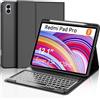 IVEOPPE Cover Redmi Pad Pro 12.1 con Tastiera, XIAOMI Poco Pad Custodia con Tastiera Retroilluminata Italiano Bluetooth Staccabile per Xiaomi Redmi Pad Pro 12.1 2024, Nero