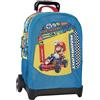Franco Cosimo Panini MARIO KART - Zaino Scuola Trolley Ufficiale Mario Kart, Struttura Trolley Staccabile, Ruote Sostituibili, Maniglia Regolabile, 2 Vani Principali, Tasca Frontale, Spallacci Imbottiti, 34 x 52H x 22 cm