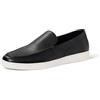 Amazon Essentials Sneaker Slip-on a Mocassino Uomo, Nero Finta Pelle, 45 EU