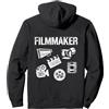 T-shirt per cineasti Produttori video Re Cameraman Film Produttore di video Filmmaker Felpa con Cappuccio