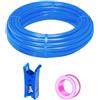 HAXIHA 12 Metri Tubo Aria Compressa Blu,Attacco Rapido Tubo Aria 6mm Diametro Esterno 4mm Diametro Interno, Pneumatico per Aria Compressa, Adatto Per il di vari Utensili Pneumatici