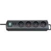Brennenstuhl 1153304124 - Ciabatta elettrica IP44, 4 prese, 2 m, H07RN-F 3G1,5 1159960, colore: Nero