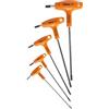 BETA - Serie Chiavi a Brugola con Impugnatura a T Professionali, Chiavi Maschio Esagonali Piegate Cromate Alta Coppia, Impugnatura Ergonomica Antiscivolo, Set 5 Pezzi, 96T/S5P