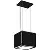 Silverline Cappa a Isola LIGHTLINE CUBE Silverline 4391.4.733.01, 40 cm, Nera, Capacità 738 m3/h, 3 velocità, controllo touch, rumorosità max 59 db(A), illuminazione Intera superficie TW LED, Classe energetica B