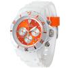 DeTomaso DT2019-H Orologio da Polso, Cronografo da Uomo, Cinturino in Silicone, Colore Bianco