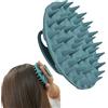 INNERNEED Massaggiatore per cuoio capelluto, spazzola per shampoo, bagnata e asciutta, manuale per la cura del cuoio capelluto, setole in silicone morbido, per la crescita dei capelli, per la rimozione della