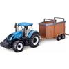 Burago Bburago Trattore New Holland T7.315 B18-31656 10 cm + spedizioniere bestiame, blu
