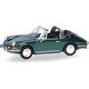 herpa Modellino auto Porsche 911 Targa, miniatura scala 1:87, pezzo da collezione, Made in Germany, modello in plastica, colore: verde metallizzato